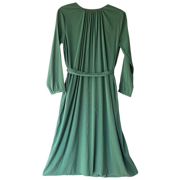 FREAK’S STORE | NWOT BUTTON FRONT PLEATED LONG SLEEVE MIDI DRESS BELTED | ONE SZ - Picture 6 of 9